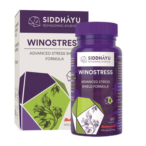 Siddhayu Ayurveda Winostress Advanced Stress Shield Formula Capsules -60 Capsules