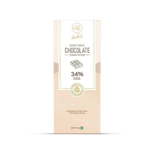 Aadvik Goat Milk Chocolate Classic White - 70 gms