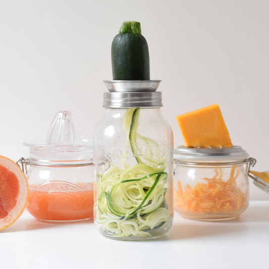 Glass Jar with Spiralizer Blade Disc | 1 Litre