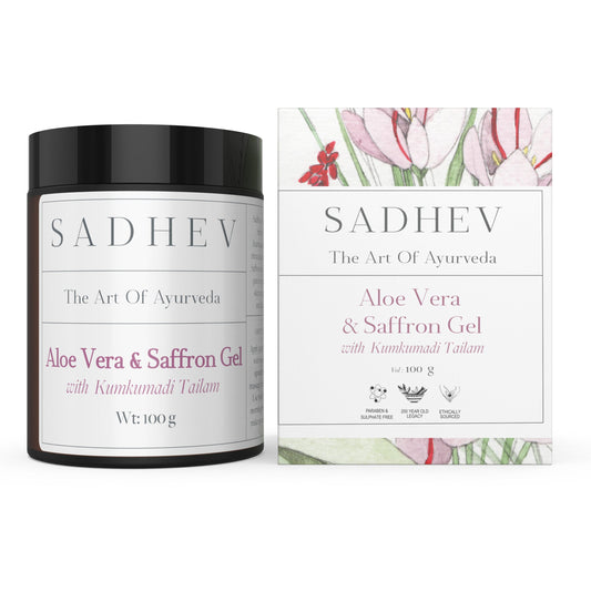 Sadhev Ayurveda Aloe Vera Gel With Saffron And Kumkumadi Tailem Chemical Free