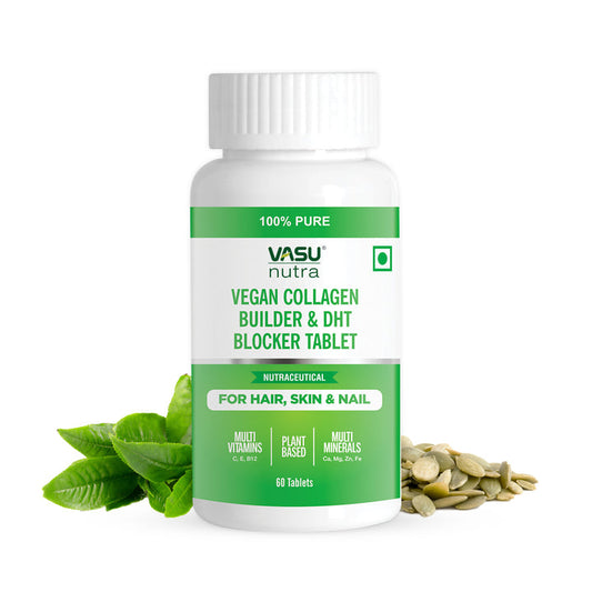 Vasu Nutra Vegan Collagen Builder & DHT Blocker Tablet - 60 tabs