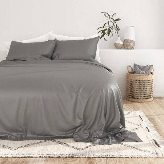 Modern Grey Bamboo Bedsheet Set | Multiple Sizes