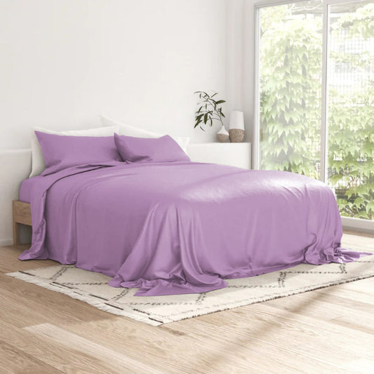 Lilac Bamboo Bedsheet Set | Multiple Sizes