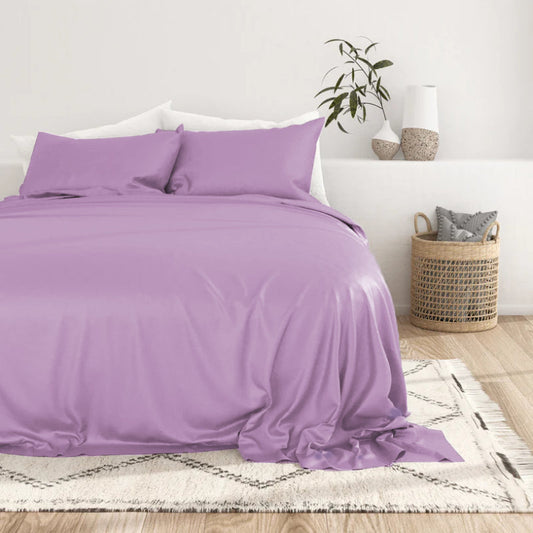 Lilac Bamboo Bedsheet Set | Multiple Sizes