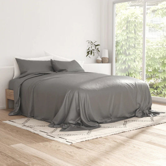 Modern Grey Bamboo Bedsheet Set | Multiple Sizes