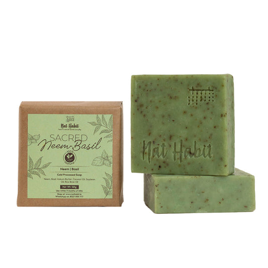 Nat Habit Cold Processed Sacred Neem-Basil Soap