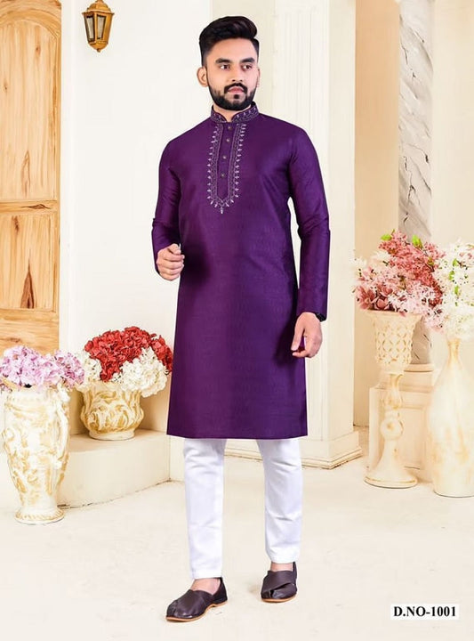 New Stylish Corian silk Kurta & Pajama Set for Men 16-MK1