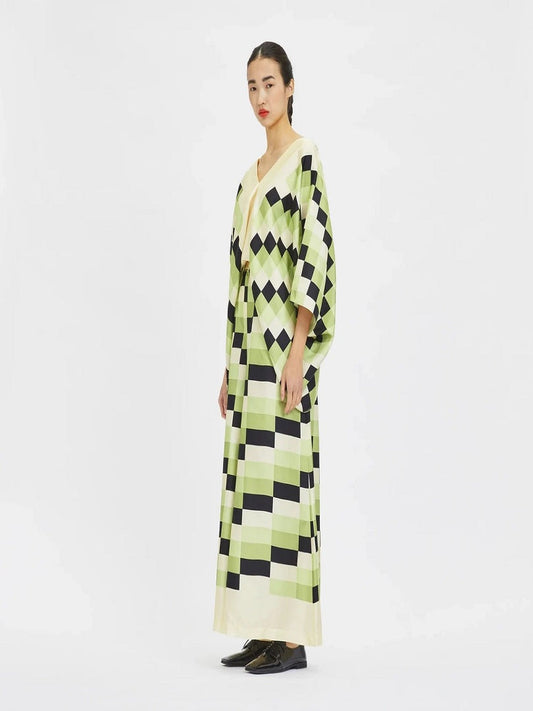 Checked Printed Co-ord Sets Kaftan Pant J5639