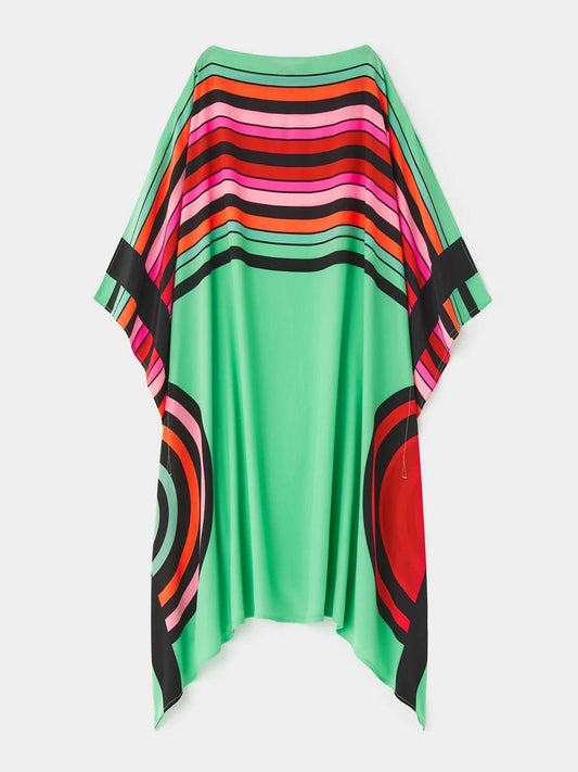 Striped Chelsea Georgette Short Kaftan Top For Women J5646