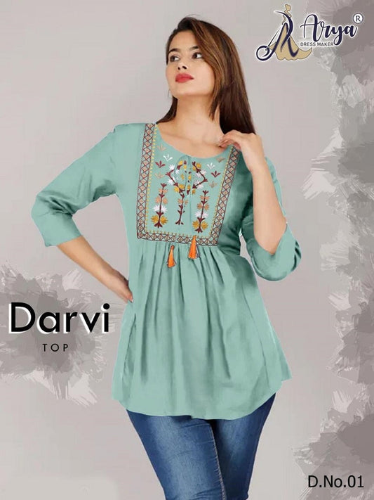Cotton Casual Wear Western Tops For Girl's 13-AR5