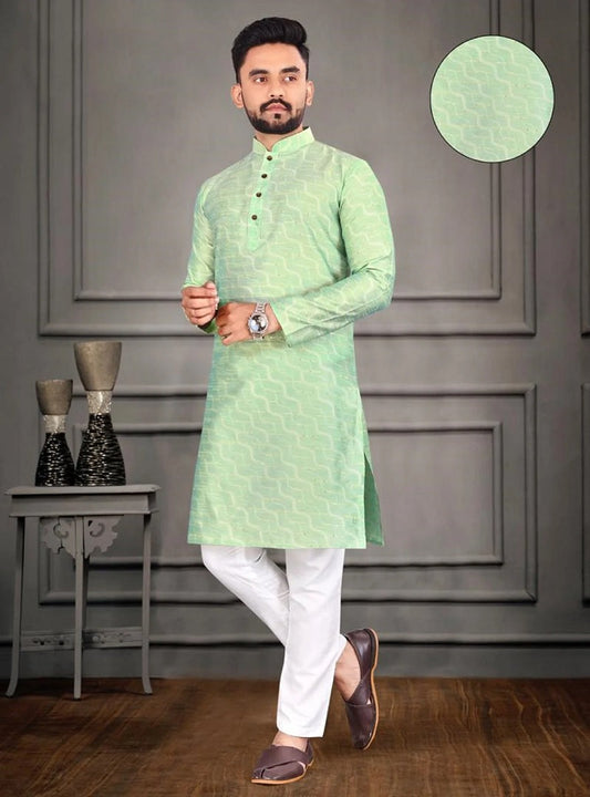 Traditional Jacquard Kurta Pajama For Wedding SP