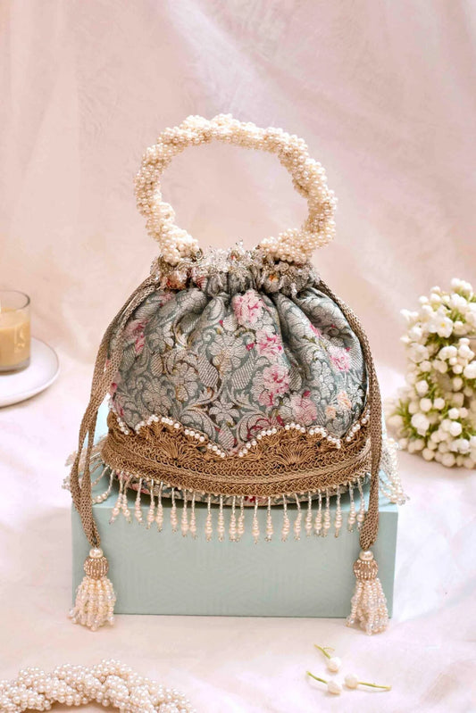Indian wedding Embellished Potli Bag Clutch