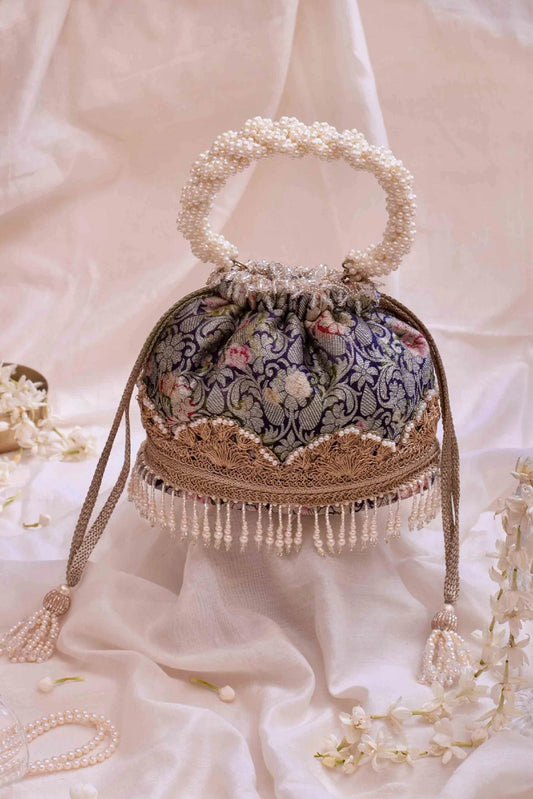 Wedding Favor Florla Embroidered Clutch Purse Potli Bag