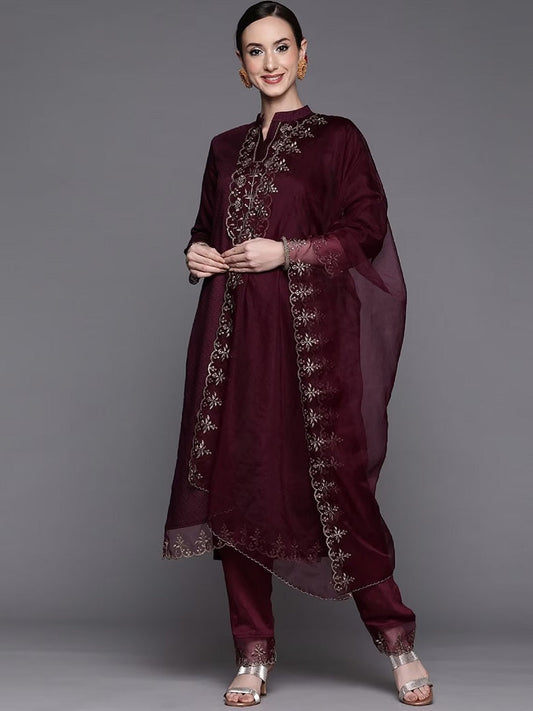 Viscose Rayon Blend Sequence Embroidery Work Salwar Kameez With Dupatta