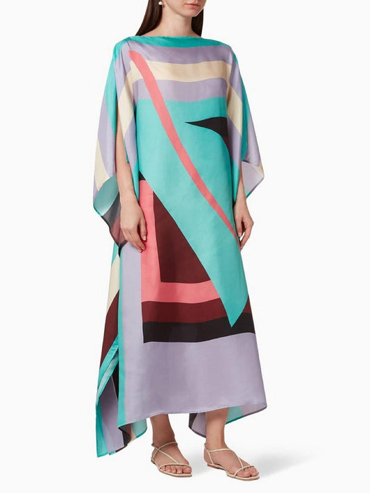 Digital Printed Crepe Kaftan Daily Wear For Women (Free Size) J5575