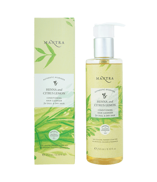 Mantra Herbal Henna and Citrus Lemon Conditioning Hair Cleanser For Dull & Dry Hair -250 ml