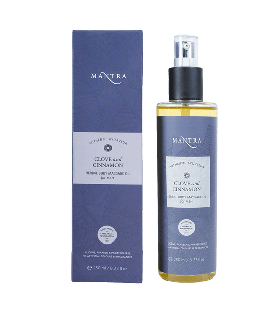 Mantra Herbal Clove & Cinnamon Herbal Body Massage Oil For Men