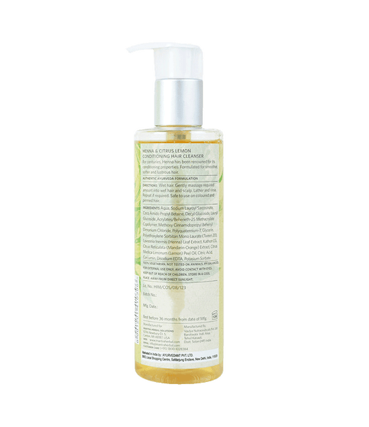 Mantra Herbal Henna and Citrus Lemon Conditioning Hair Cleanser For Dull & Dry Hair -250 ml