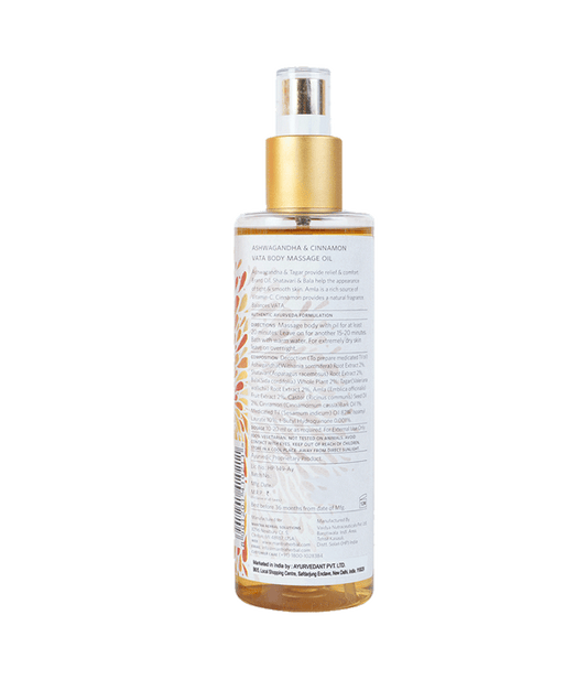 Mantra Herbal Ashwagandha And Cinnamon Vata Body Massage Oil