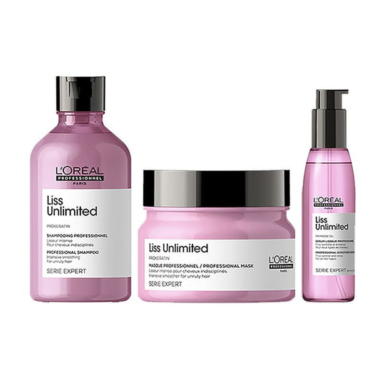 L'Oreal Professionnel Liss Unlimited Shampoo with Hair Mask & Hair Serum