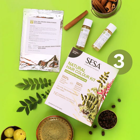 Sesa Ayurvedic 3-Step Natural Hair Colour Kit