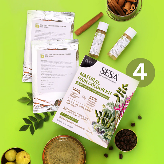 Sesa Ayurvedic 4-Step Natural Hair Colour Kit