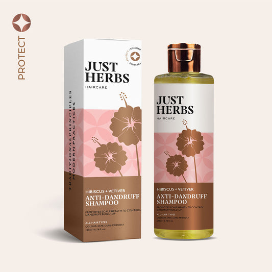 Just Herbs Anti-Dandruff Shampoo with Hibiscus and Vetiver - 200 ml