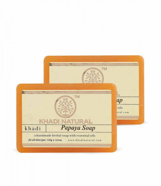 Khadi Natural Papaya Soap – 125g (Pack of 2) | Nourishing & Refreshing
