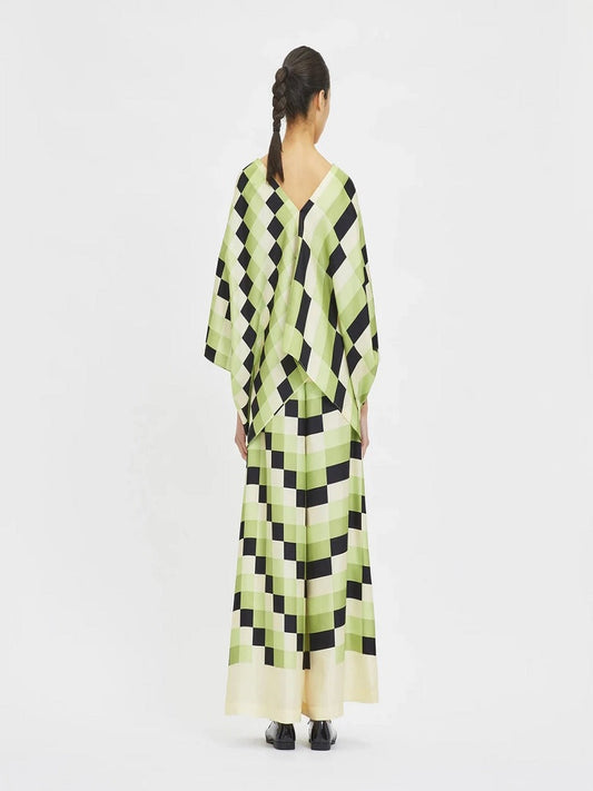 Checked Printed Co-ord Sets Kaftan Pant J5639