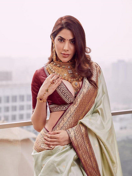 Soft Lichi Silk Kanchivaram Saree