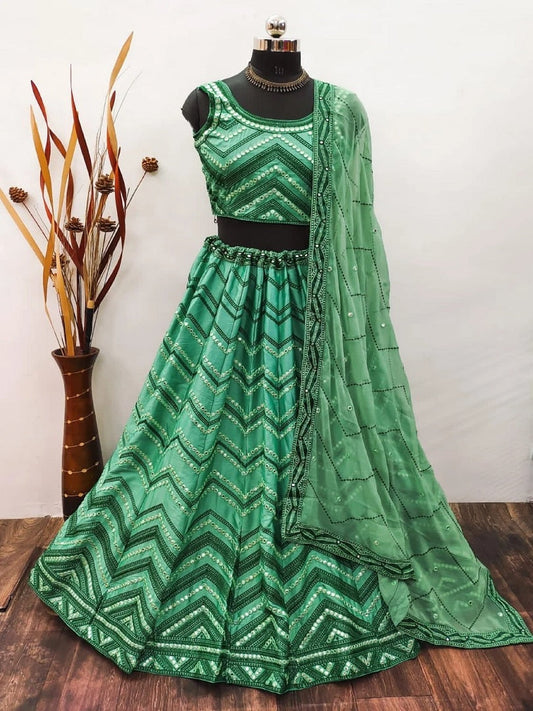 Stunning Look Embroidered Designer Heavy Dola Silk Lehenga Choli 15-NX1