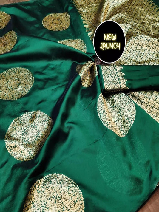 Women's Banarasi Lichi Silk Party, Wedding and Marriage Wear Saree With Blouse 11-KP19