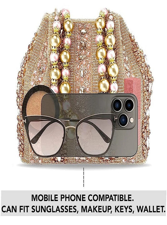 Potli Bags for Women Evening Bag Clutch Ethnic Bride Purse with Drawstring