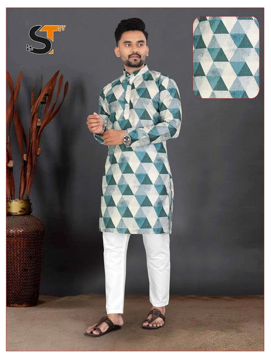 Readymade Men Kurta and Pyjama Set Cotton Silk Party Wear Kurtas 16-SS8