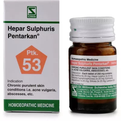 Dr. Willmar Schwabe India Hepar Sulphuris Pentarkan Ptk 53 Tablets