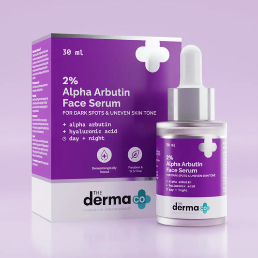 The Derma Co 2% Alpha Arbutin Face Serum For Dark Spots & Uneven Skin Tone