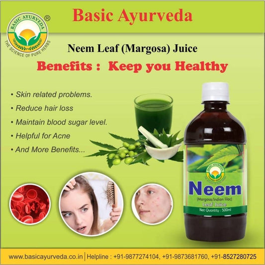 Basic Ayurveda Neem Leaf Margosa Juice - 500 ml