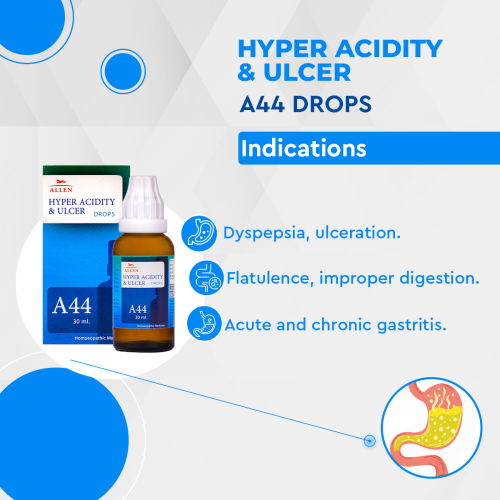 Allen Homeopathy A44 Hyper Acidity & Ulcer Drops