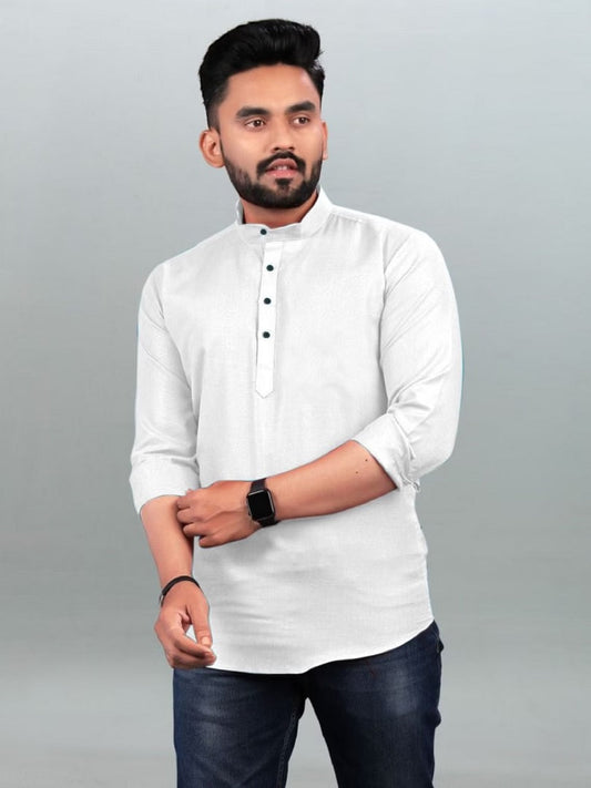 Men's Ethnic Wear Cotton Casual Short Kurta for Men 16-IN9