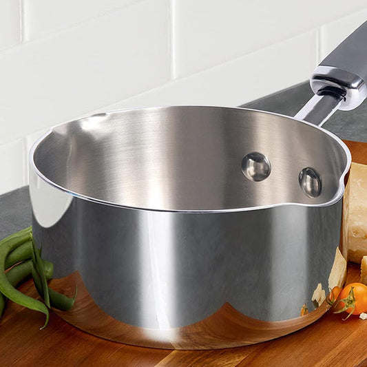 Meyer Trivantage Stainless Steel Triply Cookware Milkpan | Suitable For All Cooktops | 0.99 Ltr