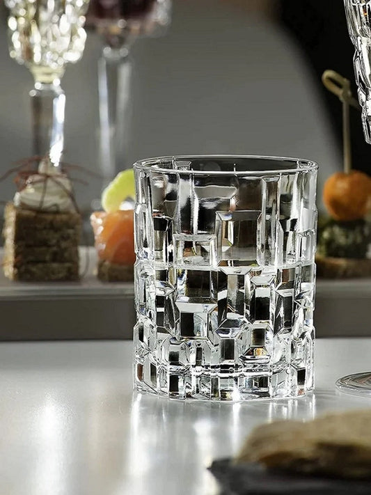 Heavy Base Old Fashioned Drinking Crystal Whiskey Glass