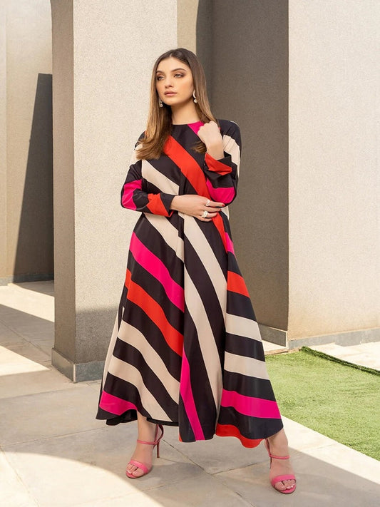 Lounge Wear Striped Printed Top, Fancy Korean Kurti J5718