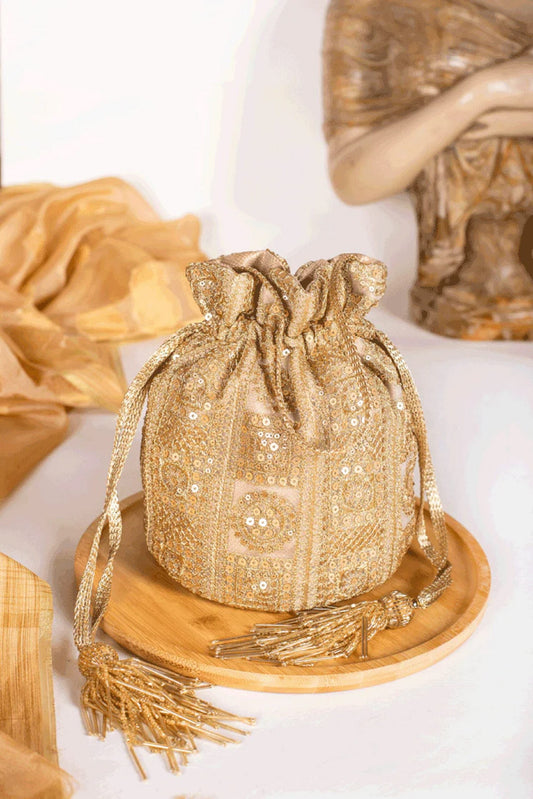 Embroidered net Potli Designer Potli bag