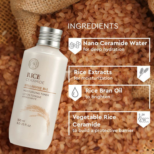 The Face Shop Rice & Ceramide Moisturizing Toner - 150 ml
