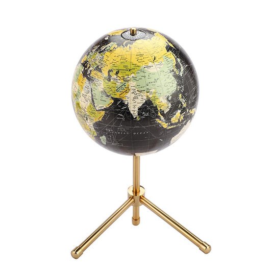 Decorative Iron Tilted Globe | Multiple Colors