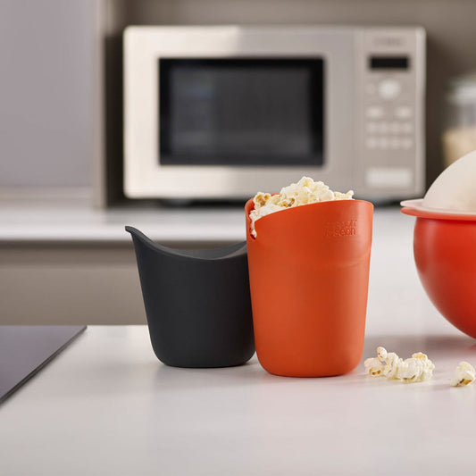 M-Cuisine Single Serve  Heat Resistant Silicone Popcorn Maker | Set of 2