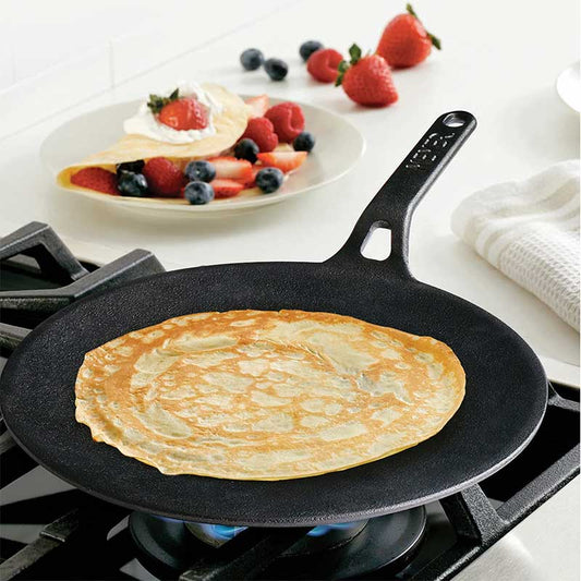 Meyer Black Cast Iron Roti Tawa | Safe For All Cooktops | 10 Inch