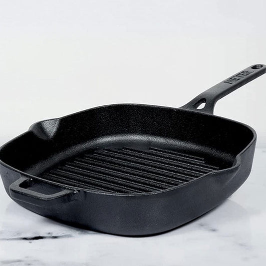 Meyer Cast Iron Black Grill Pan  | Safe For All Cooktops |  10 Inch