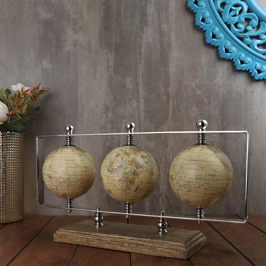 Triple Horizontal Globe Stand | Multiple Colors