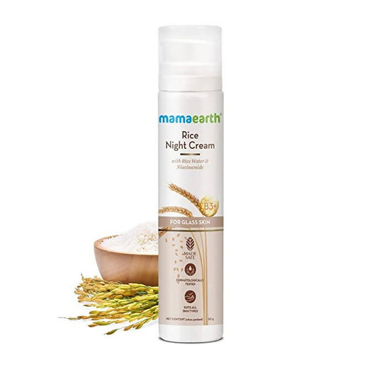 Mamaearth Rice Night Cream With Rice Water & Niacinamide - 50 gms